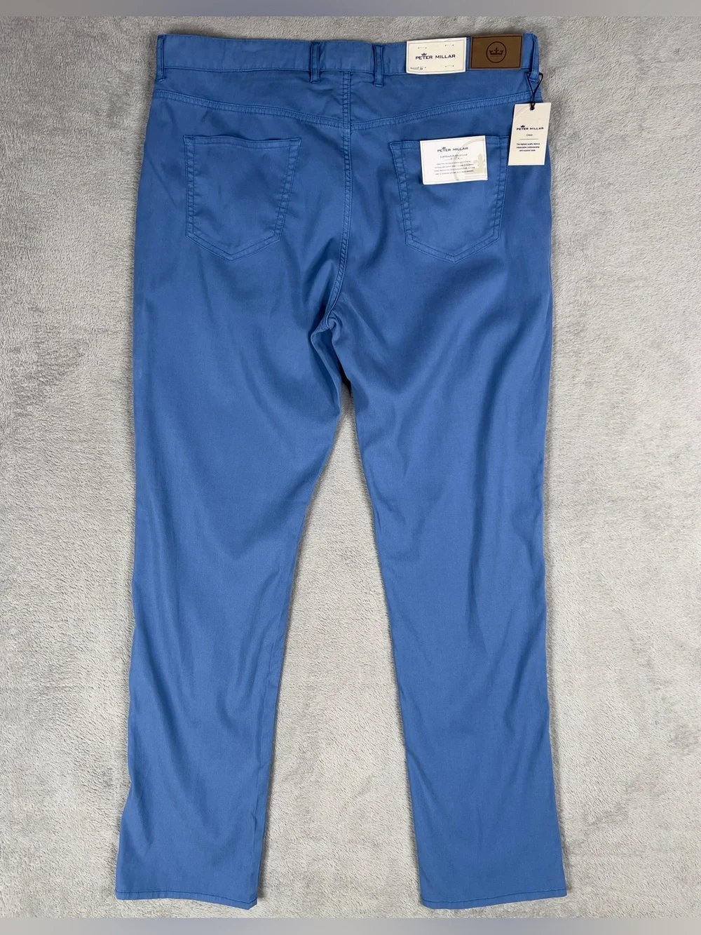 Peter Millar Soft Touch Bedford Corduroy Pants Men's 38x34 Blue Stretch Golf NWT